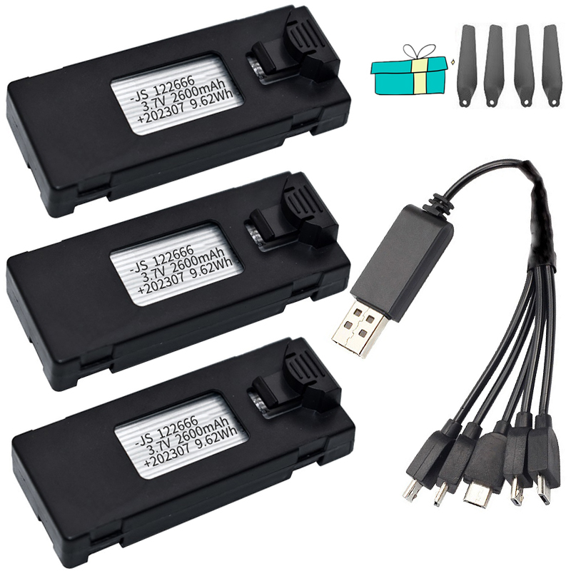 3,7 V 2600Mah Drone batería RC - Eachine Drone E58 reseña y precio